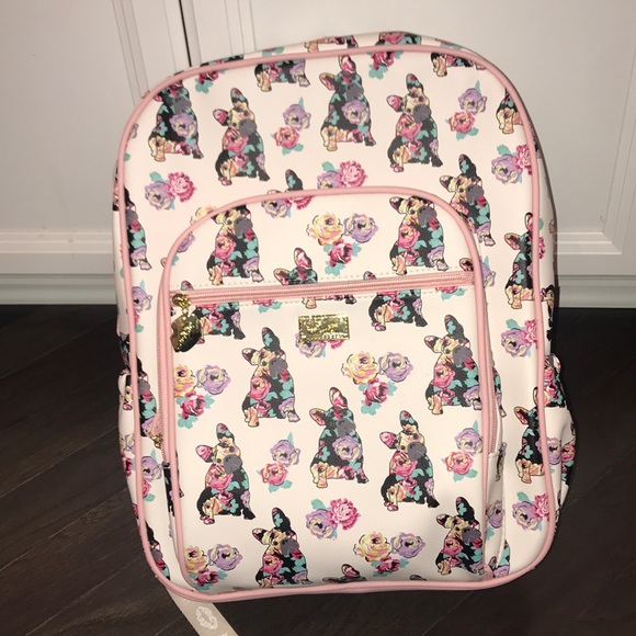 betsey johnson boston terrier backpack